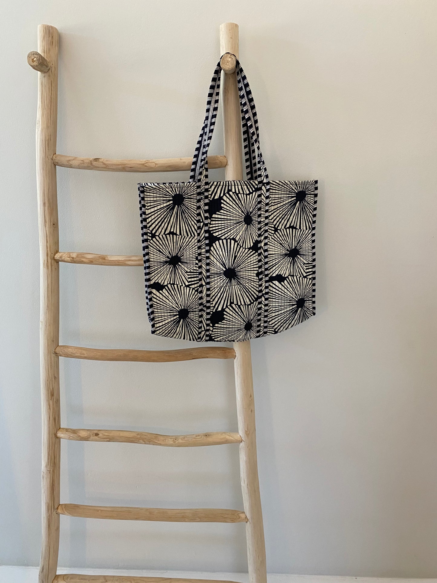 Tote Bag: Black & white geometric