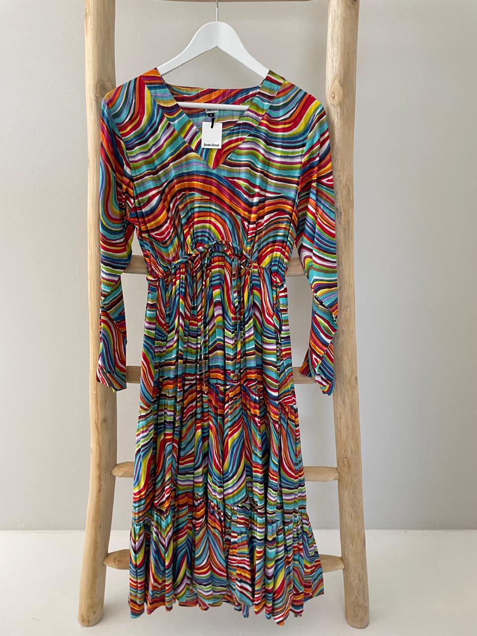 Multicoloured striped dress