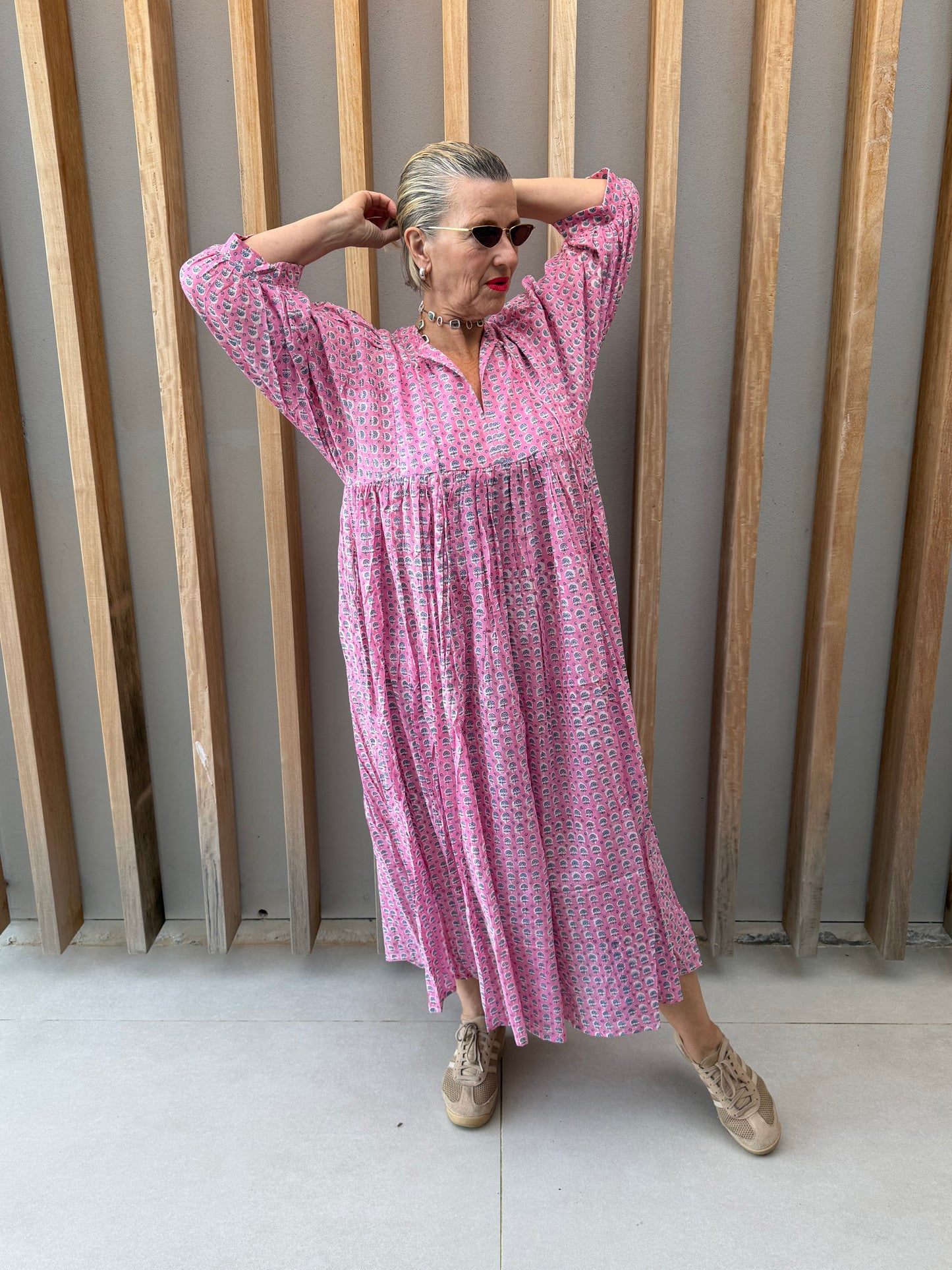 Light pink floral dress