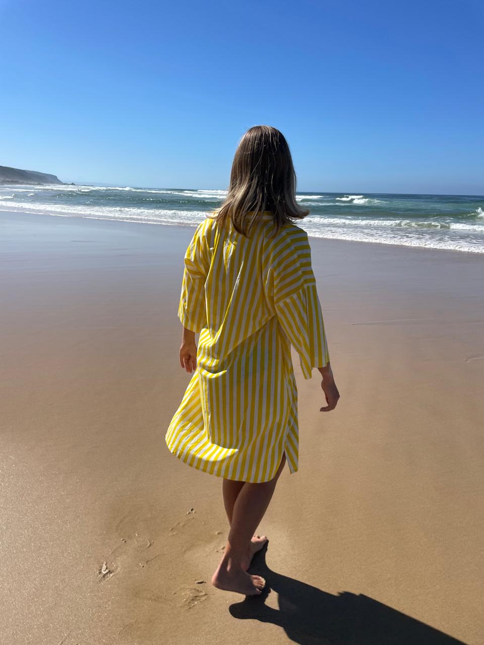 Yellow & White striped dress