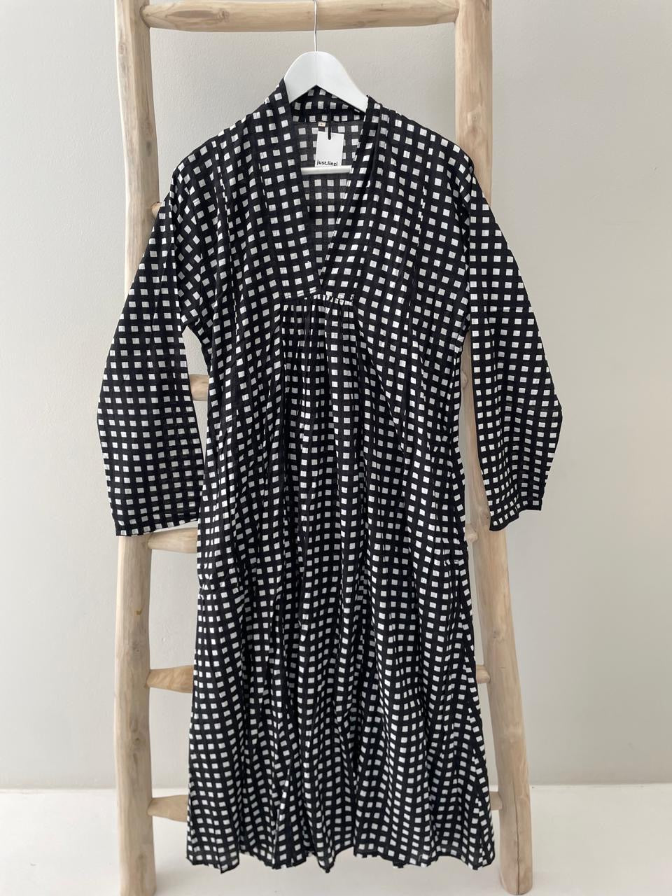 Black & white checked dress