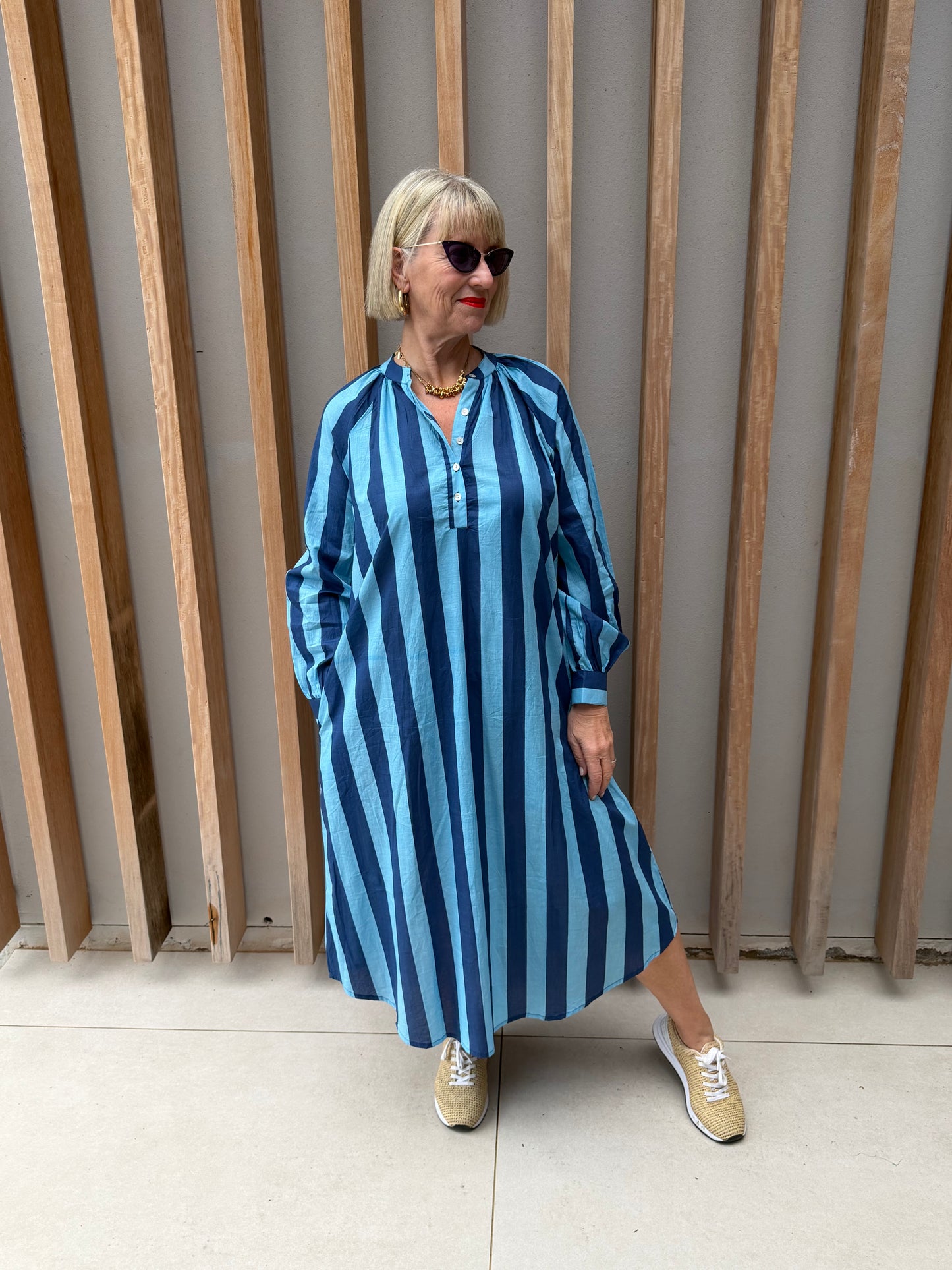 Blue striped Kurta dress