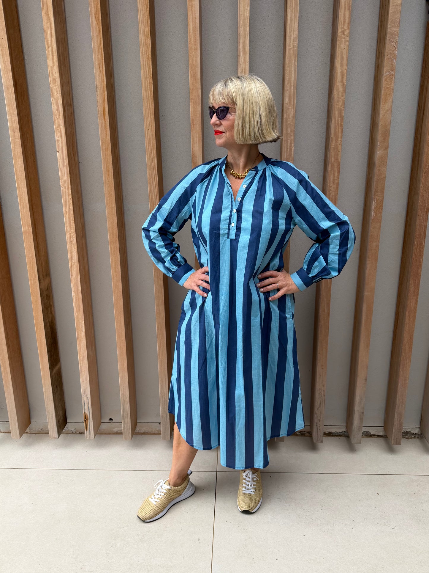 Blue striped Kurta dress