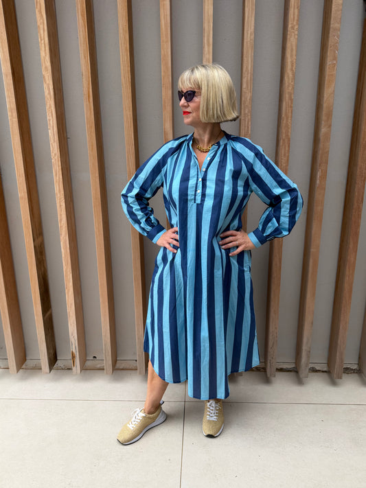 Blue striped Kurta dress
