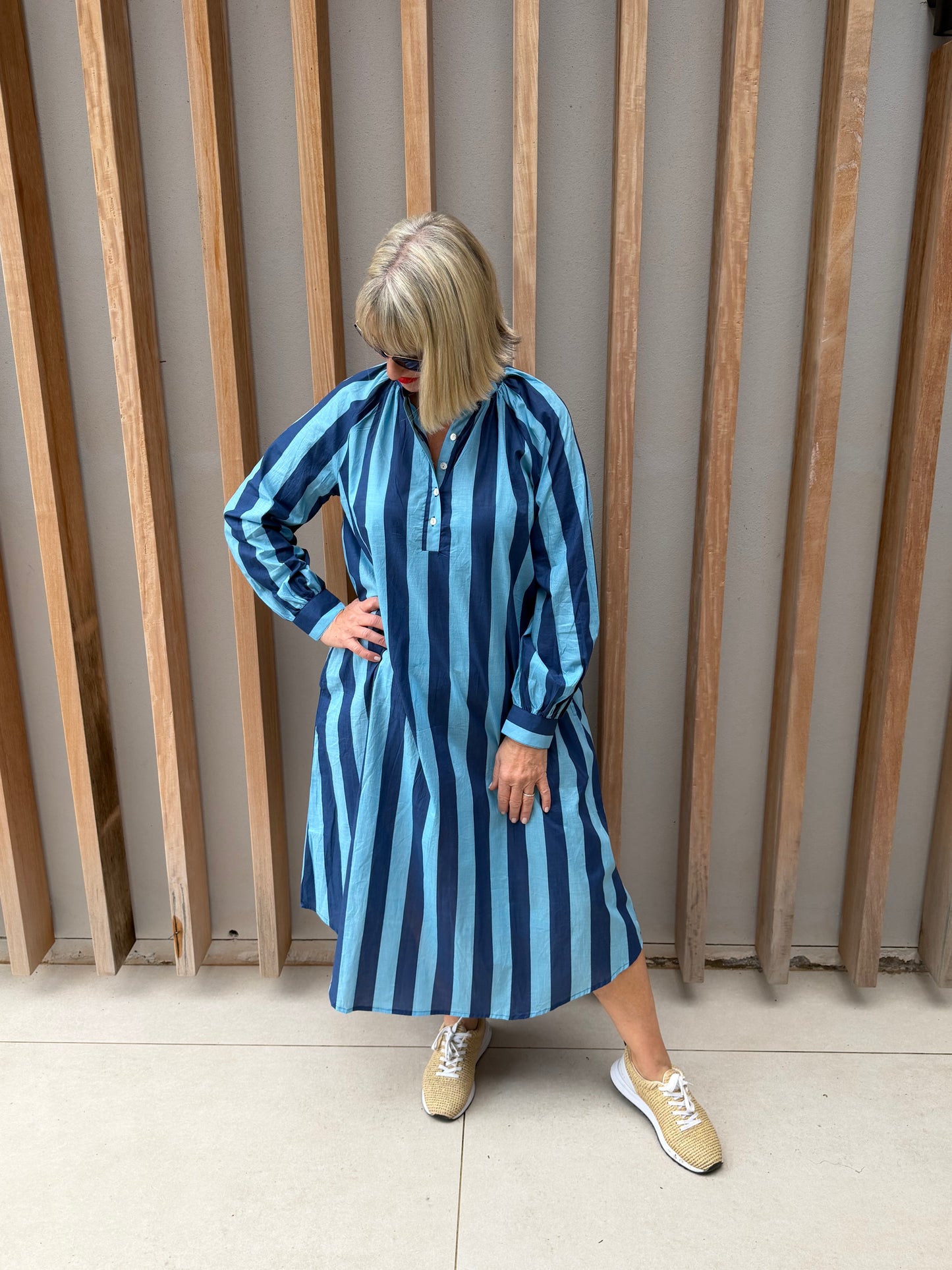 Blue striped Kurta dress