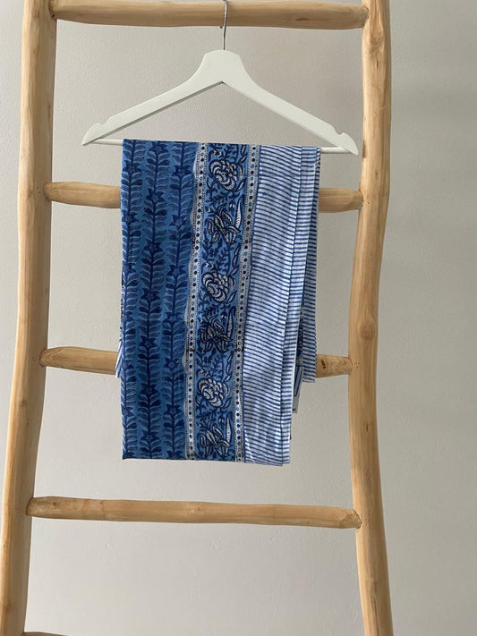 Blue & white floral Sarong