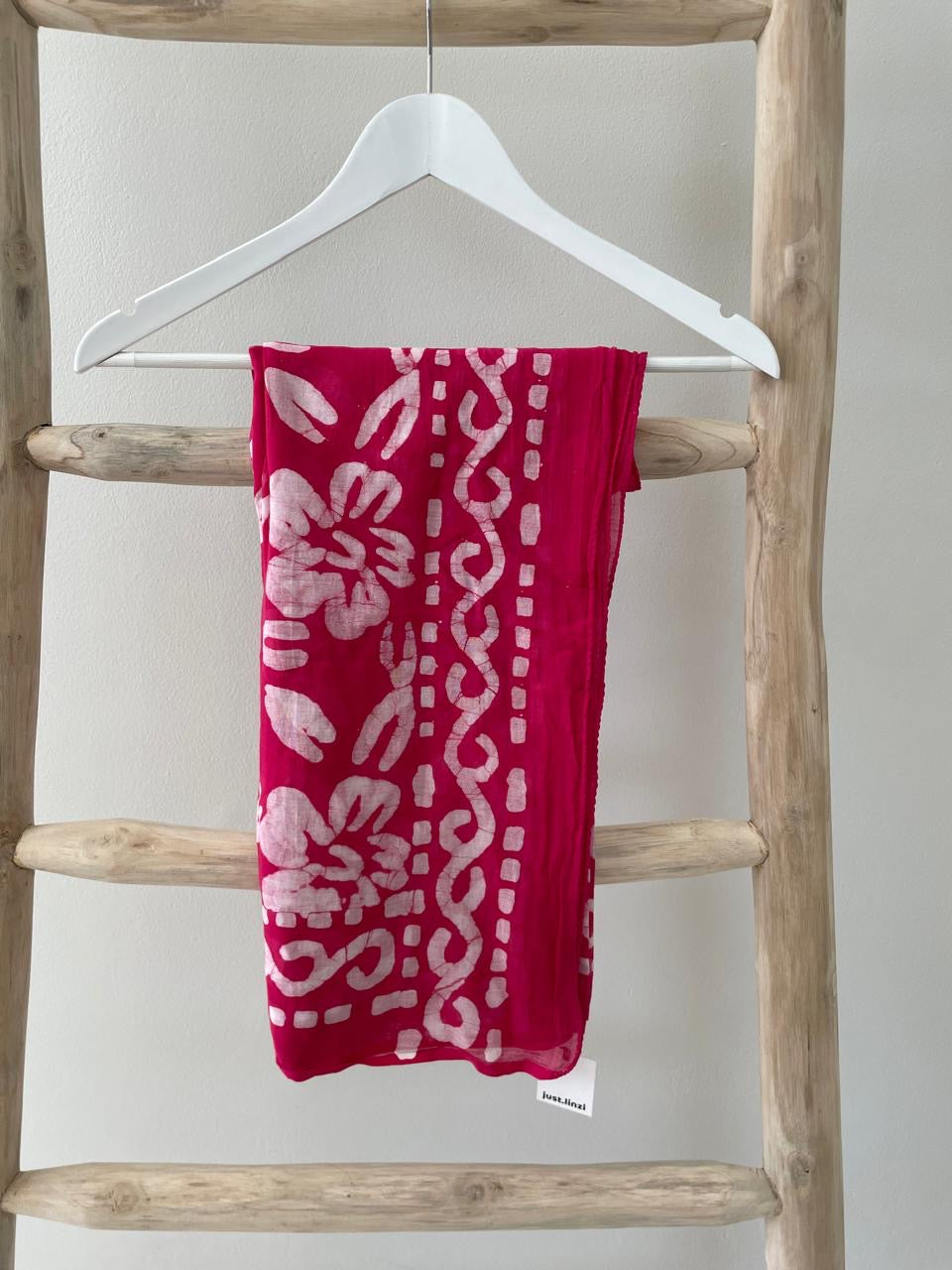 Deep pink Hibiscus Sarong