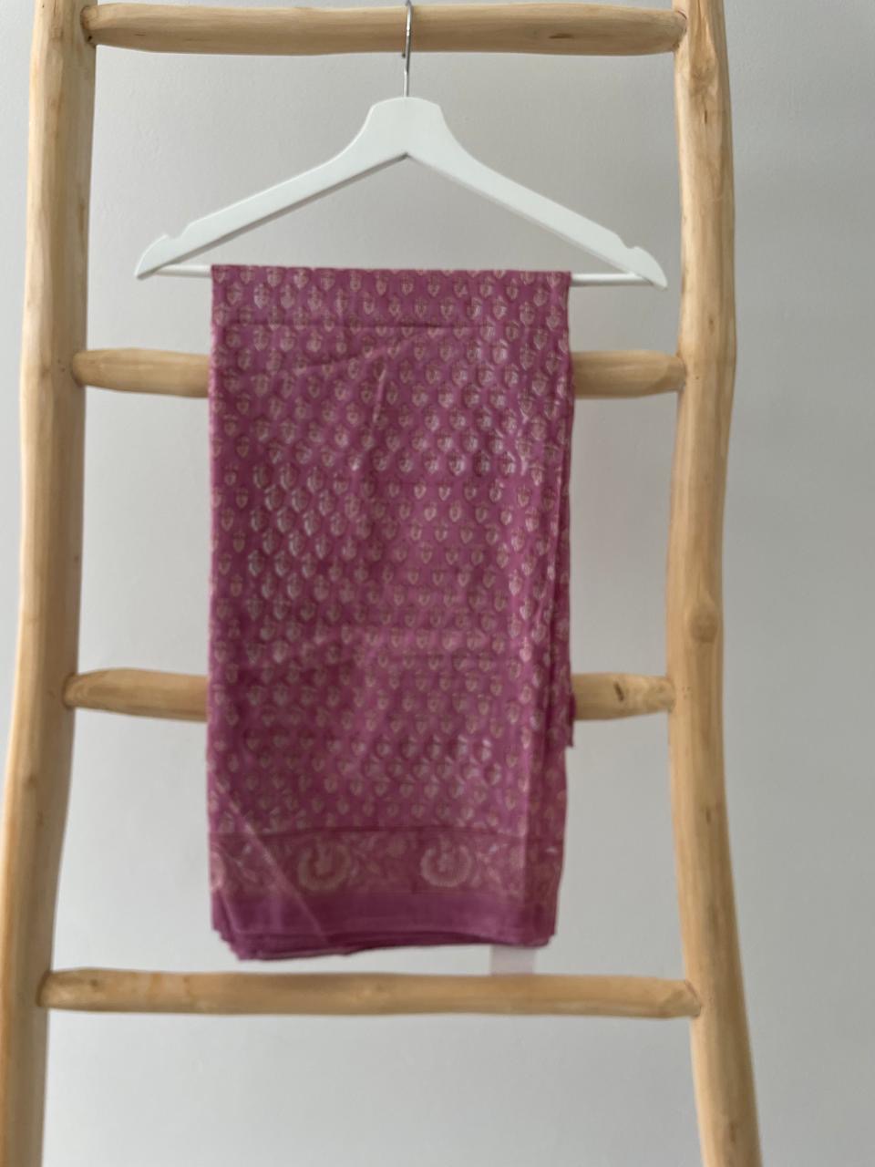 Light burgundy floral Sarong