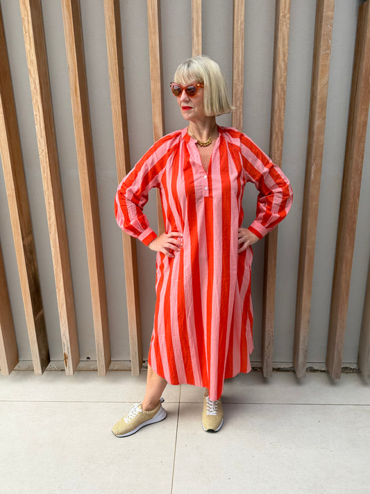Orange striped Kurta dress