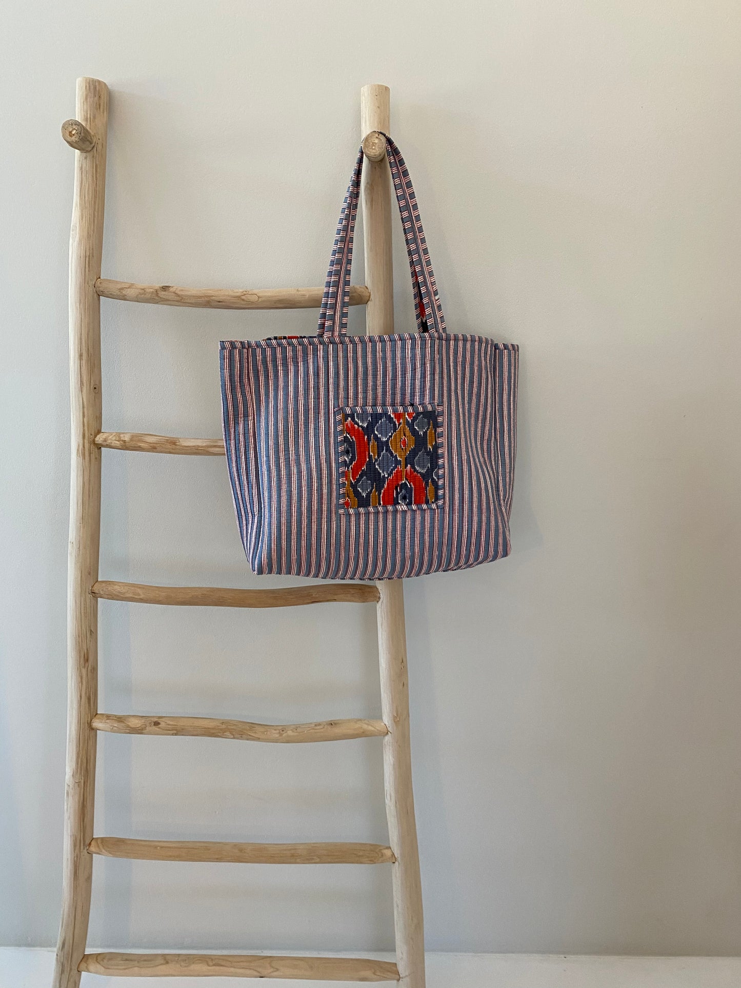 Tote Bag: Orange & grey