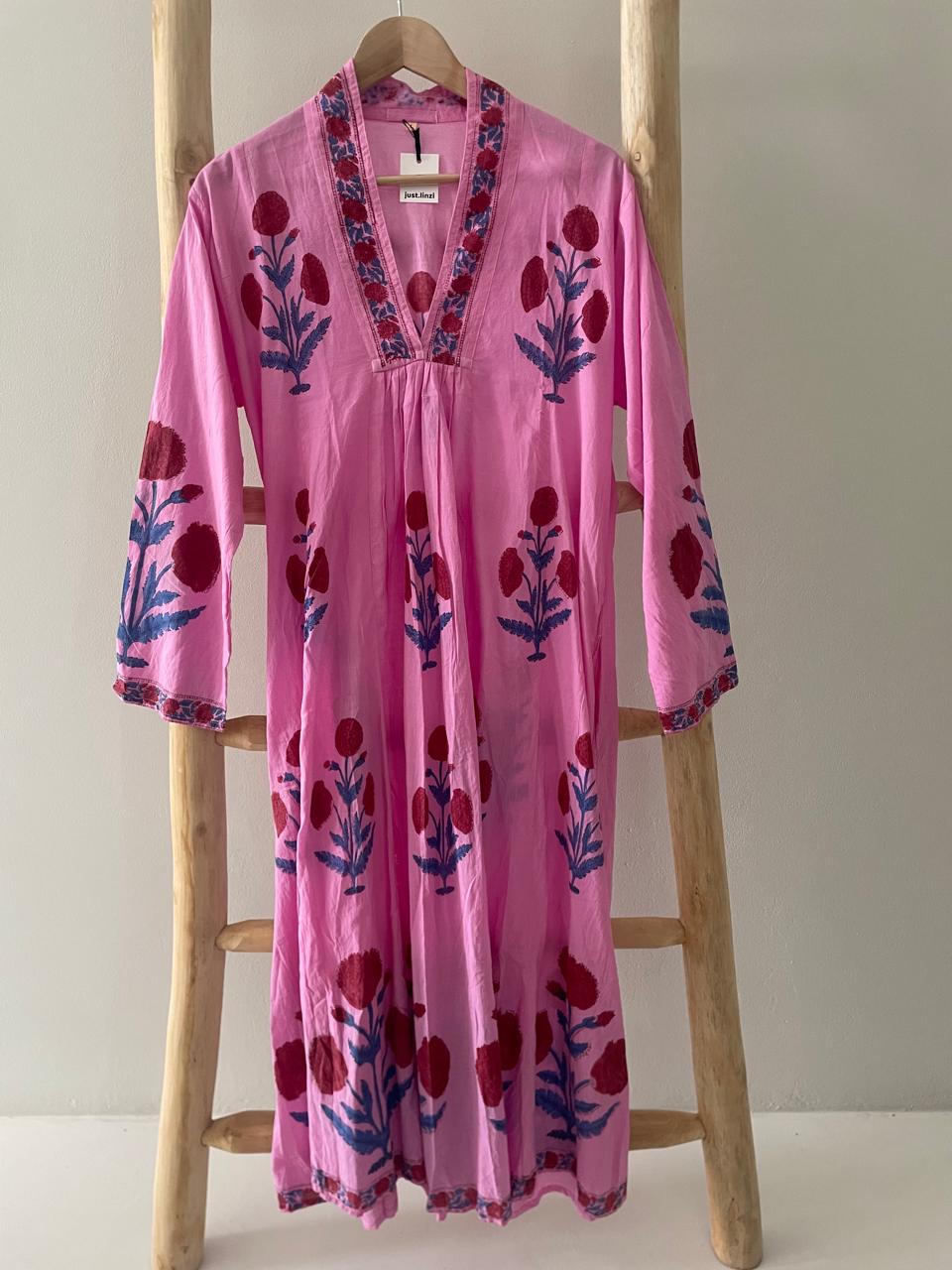 Pink & red floral dress