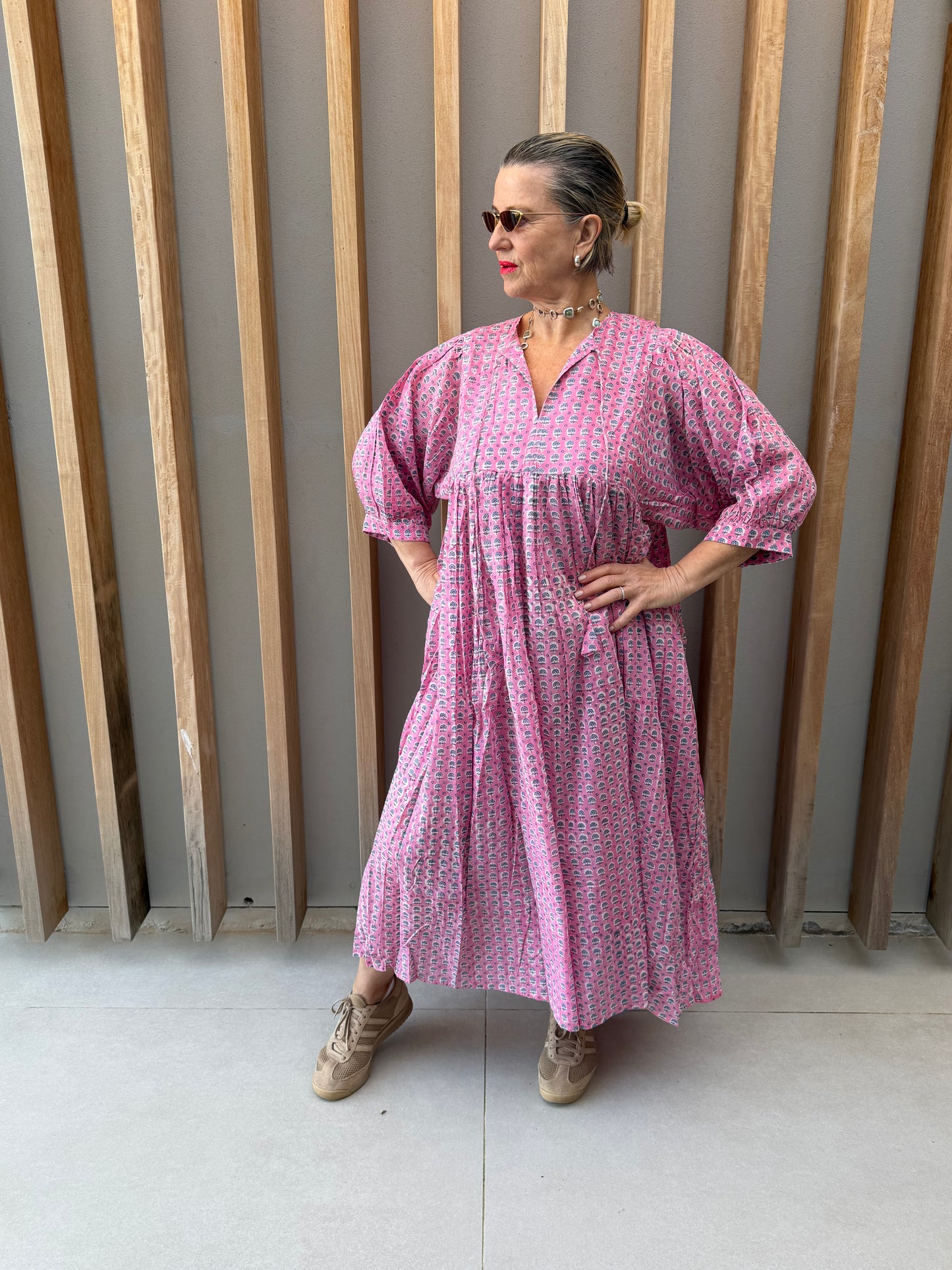 Light pink floral dress