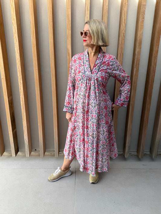 Pink floral dress