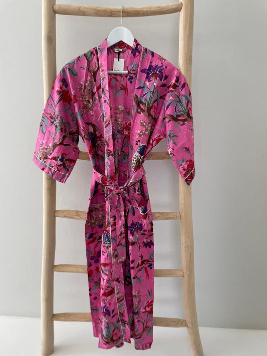 Pink floral Kimono
