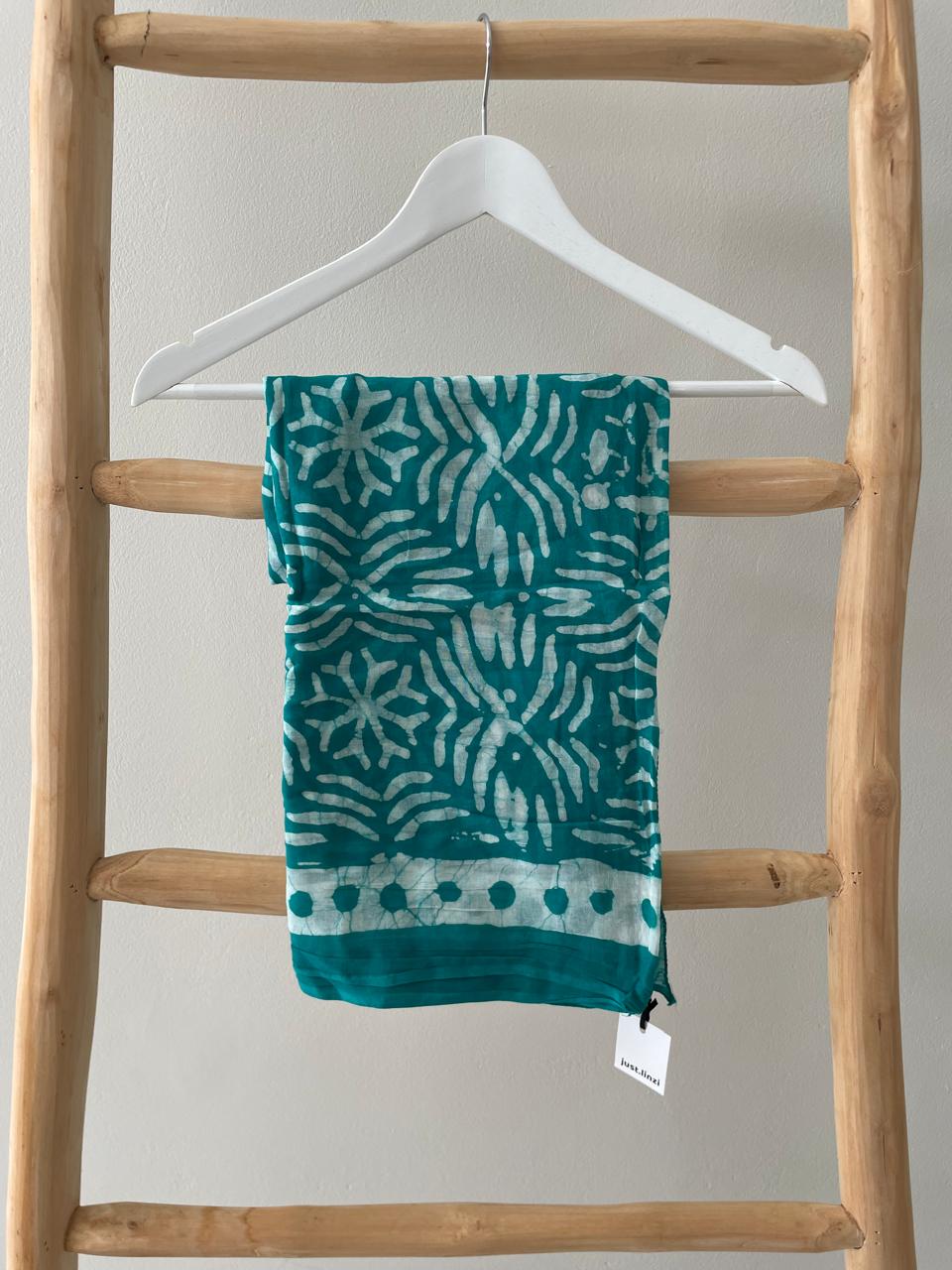Sea green geometric Sarong