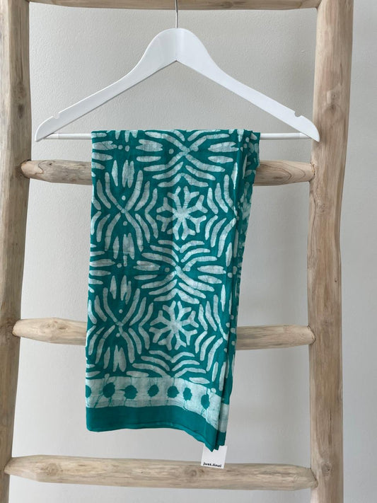 Sea green geometric Sarong