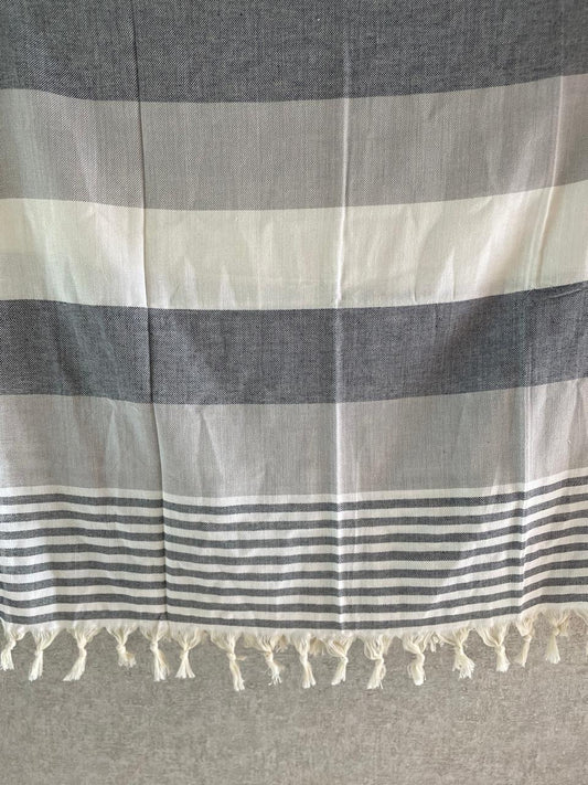 Turkish Towel - black & cream