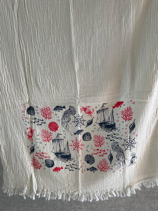 Turkish Towel - Nautical pattern