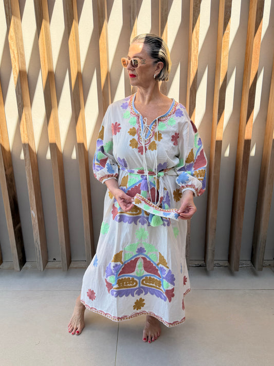White embroidered dress