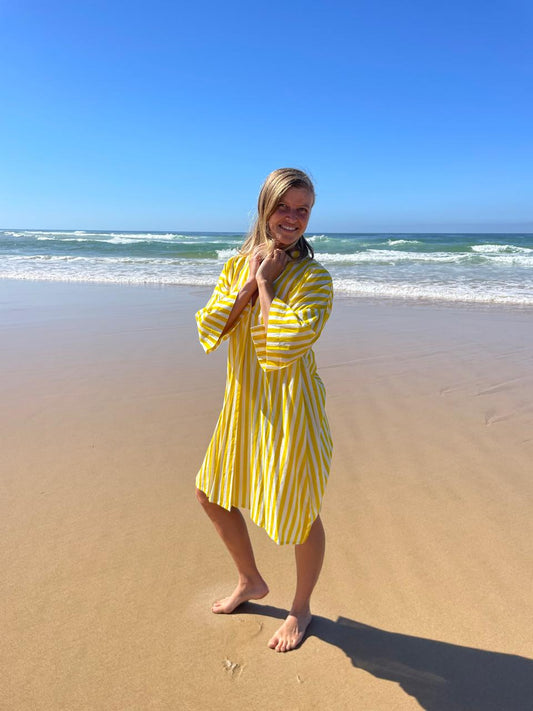 Yellow & White striped dress
