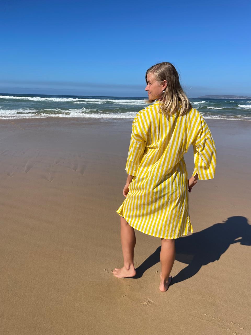 Yellow & White striped dress