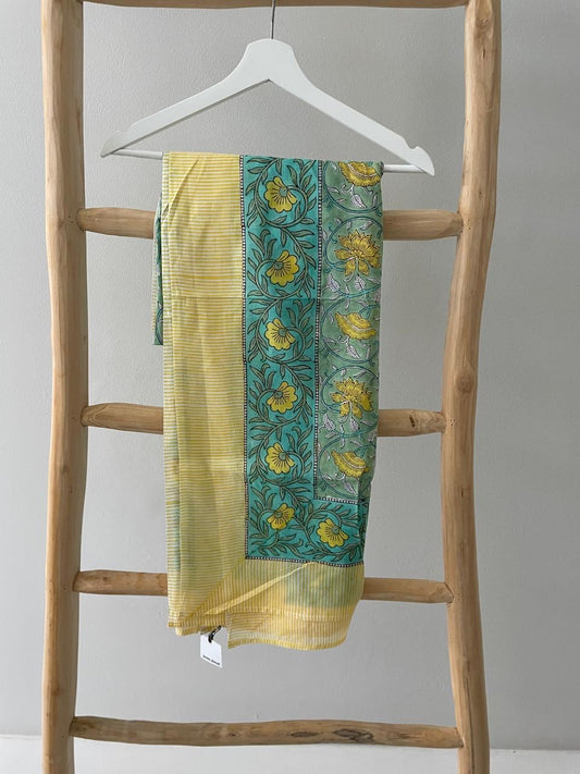 Yellow & green floral Sarong